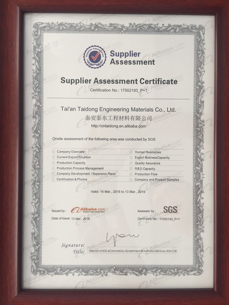 SGS supplier assessment